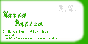 maria matisa business card